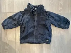 petit mainプティマイン フード付きアウター 90 ブラック黒