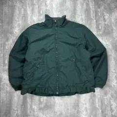 エルエルビーン 刺繍ロゴ 内フリース ウォームアップジャケットグリーン 6499