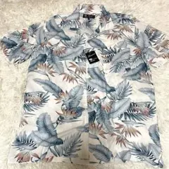 Thruxton アロハシャツ 総柄　リーフ　レーヨン　3L ビッグサイズ