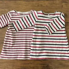 無印良品ベビー用ワンピース　2点セット　双子　ボーダー　まとめ売り