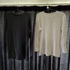 UNIQLO 極暖ヒートテック ２枚セット　白M グレーXXL