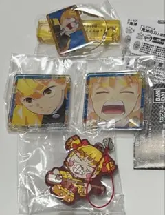 鬼滅の刃　我妻善逸　善子　アクリルキーホルダー　ラバーマスコット