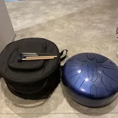 さざなみドラム 大型 ブルー マレット付き 癒し ヒーリング タングドラム 魔女の宅急便 - 海の見える街をさざなみドラム(タングドラム)で