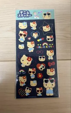 【正規品】サンリオ　日焼けキティ　デニムステッカー