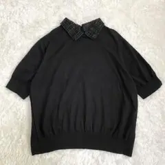 新品未使用　23区　大きいサイズ トップス　ニット　タグ付き　サイズ46 新品タグ 未使用 大きいサイズ46 23区 半袖ニットセーター