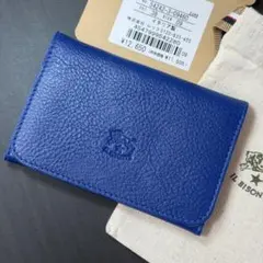 【新品未使用】イルビゾンテ 名刺入れ ブルー EFMJ