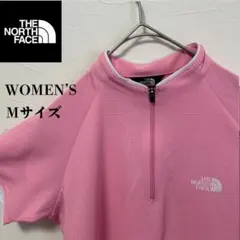 【美品】THE NORTH FACE レディース 半袖 ハーフジップ Mサイズのサムネイル