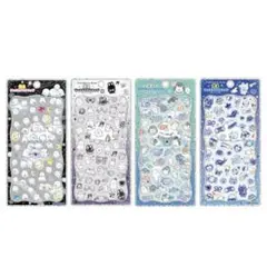 正規品 光るジュエルプチドロップステッカー ぽんぽんシマエナガ しろくろどろっぷ