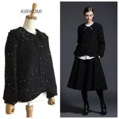 【KIRIKOMI nuno】 丸襟 Aラインジャケット