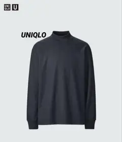 【新品・未使用】 ユニクロ ブラッシュドジャージーモックネックTシャツ L