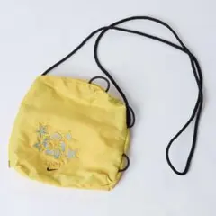 【希少】00s NIKE 風車刺繍 2001 ミニショルダーバッグ Y2K 黄色のサムネイル