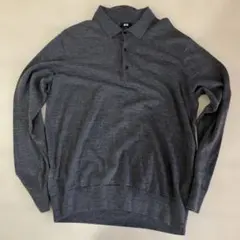 UNIQLO メリノニットポロセーター ＸLサイズ　グレー
