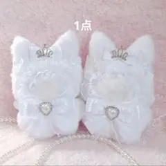 b.215 ぬい服 12cm ちびぐるみ 着ぐるみ メイド 白 ねこセット