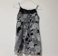 花柄刺繍シフォンキャミソール - メルカリ