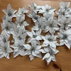 ホワイトアートフラワー 24個セット