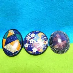 ブローチ　手作り　ペンダント　和紙　日本　非売品　レトロ