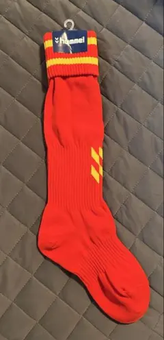 新品 ヒュンメル サッカーソックス 22〜25 赤黄 日本製のサムネイル