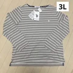 未使用 U.S. POLO ASSN. ボーダー 3L 長袖 トップス
