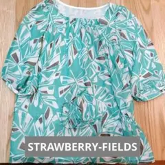 【人気】Strawberry Fieldsシアーブラウス 五分丈 スタイルアップのサムネイル