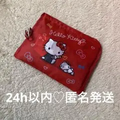 ハローキティエコバッグ　しまむらレトロ70年50周年赤レッドタイニーチャム