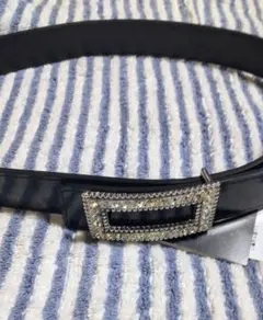 【新品訳あり】Joias ジョイアス 2WAYストーンバックルベルト ブラック