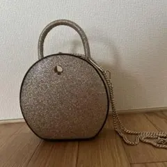 kate spade グリッターラウンドショルダーバッグ