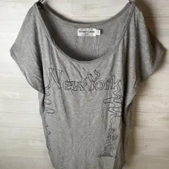 訳ありAmericana アメリカーナ New York Tシャツ グレーのサムネイル