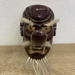 備中神楽面 稲背脛命　木彫り 壁掛け 双藝社 希少 伝統工芸】備中神楽面 稲背脛命 木彫り 壁掛け 双藝社 - メルカリ
