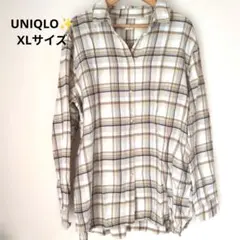 本日発送★UNIQLO/XL/綿100%✨️/コットンシャツ/長袖/チェック柄