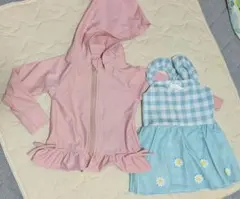 プティマイン　女の子用ラッシュガード・水着　90サイズセット