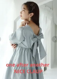 ワンアフターアナザーナイスクラップ　バックリボンティアードチュニック