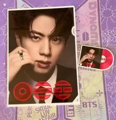 BTS アリラン ジン JIN ミニクリアファイルとステッカー