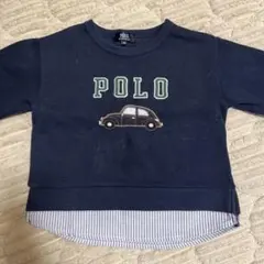 Polo トレーナー ネイビー 100cm 車刺繍　プティマイン