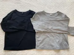 GU リブ長袖Tシャツ 2枚セット Mサイズのサムネイル