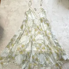 【良品】axes femme 花柄キャミロングワンピース M