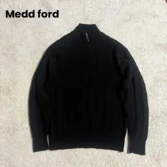 ◆MeddFord カシミヤ ハーフジップ ニット セーター ブラック Sのサムネイル