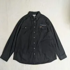 carharrt 希少サイズ ワークシャツ 企業ロゴ 2XL カーハート