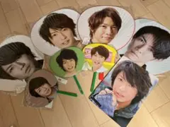 ✨嵐✨相葉雅紀　ジャンボうちわ4種＋ミニうちわ3種(下敷きおまけ)
