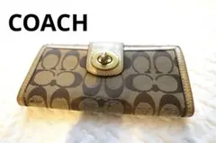 Coach 財布 モノグラム ベージュ