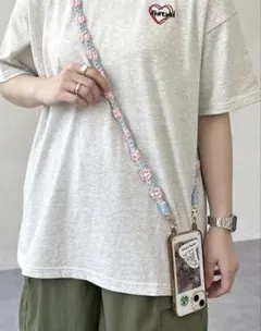 花柄スマホショルダーストラップ