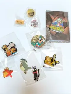 ジブリ、ディズニー　ピンバッジ10個セット バラ売り可能　ポニョ、ジジ他