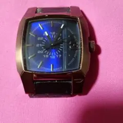 DIESEL メンズ 腕時計 クォーツ ブルー文字盤 ジャンク品