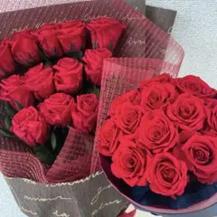 プリザーブドフラワー 赤バラブーケ　2点