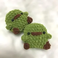 緑の鳥可愛い編みぐるみハンドメイド抹茶お菓子