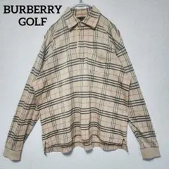 BURBERRY GOLF ノバチェック 長袖ポロシャツ メンズM 三陽商会