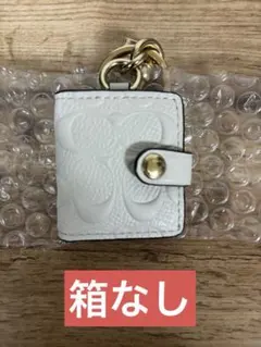 COACH ホワイトレザー キーホルダー・キーリング