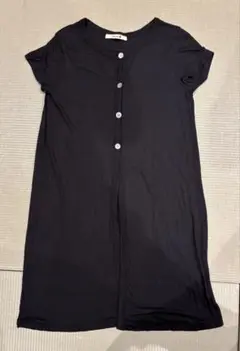 【値下】BACCA 黒 半袖 ボタン付き トップス