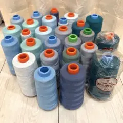 913-2 新品 グンゼスパン ロックミシン糸 ミント系 工業用 6本セット 