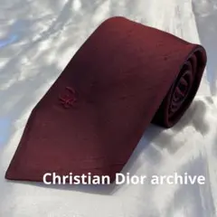 Christian Dior ネクタイ ボルドー トロッター柄 オブリーク 赤 - メルカリ