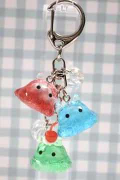 再販⭐︎めんだこ/メンダコ三連キーホルダー【スイーツデザイン/ハート